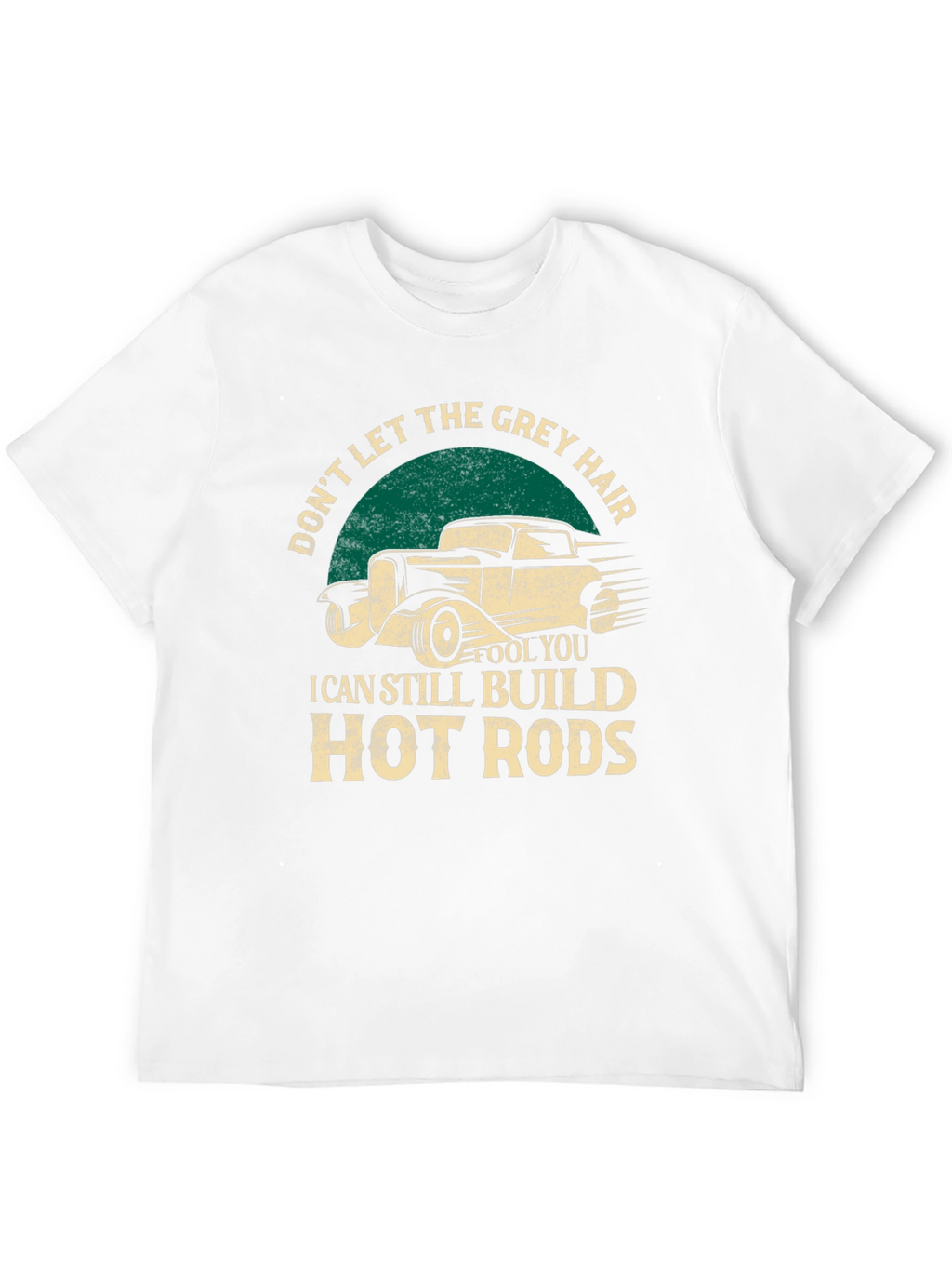 Grey Hair Hot Rods Black T-Shirt