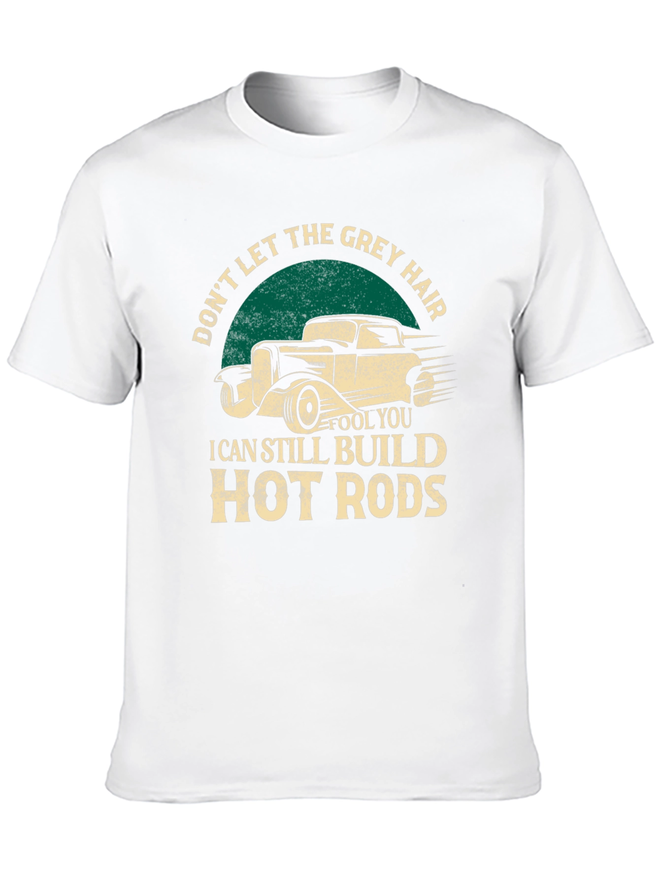 Grey Hair Hot Rods Black T-Shirt