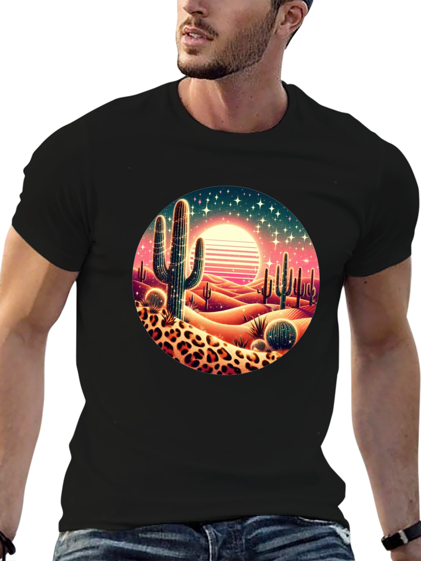Retro Desert Cactus Graphic Tee