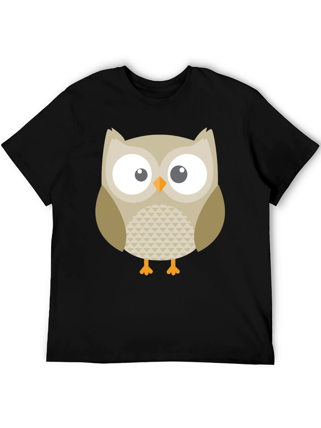 Owl Graphic Tee - Black Cotton Blend Comfort