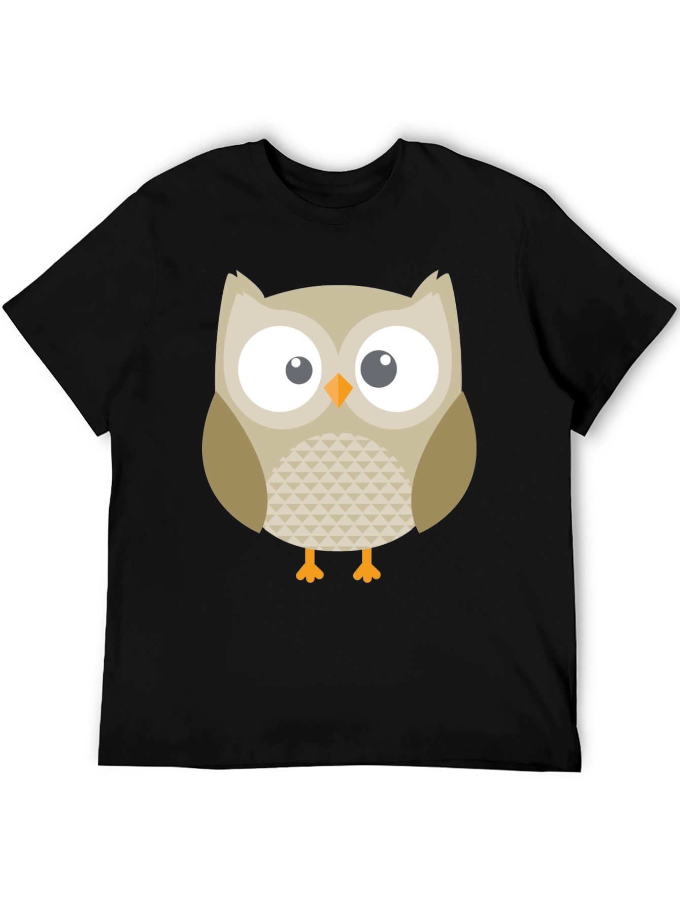 Owl Graphic Tee - Black Cotton Blend Comfort