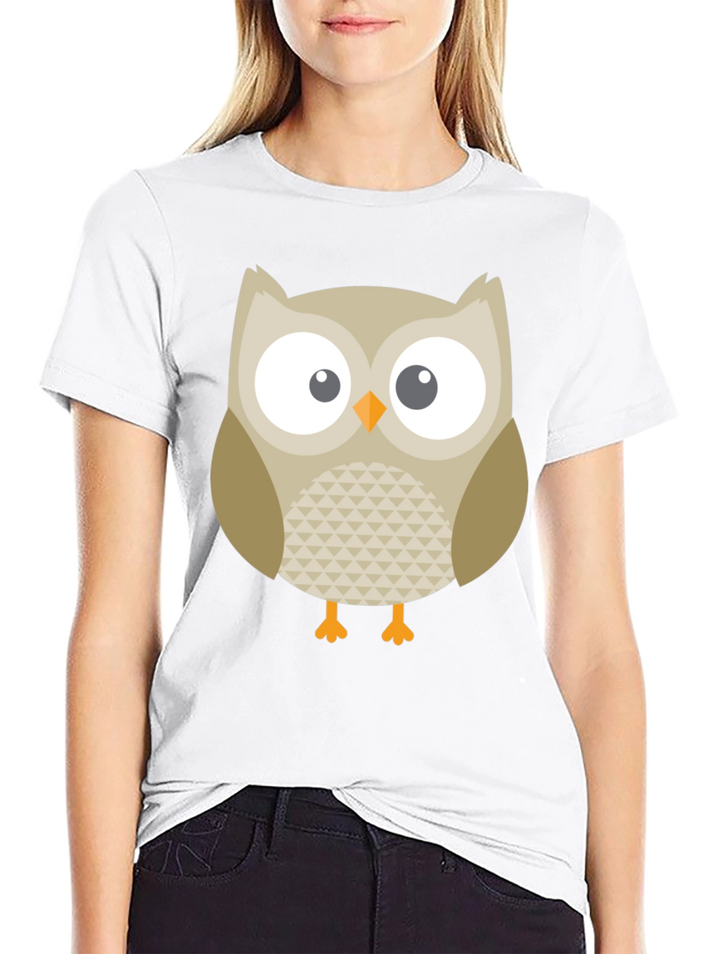 Owl Graphic Tee - Black Cotton Blend Comfort