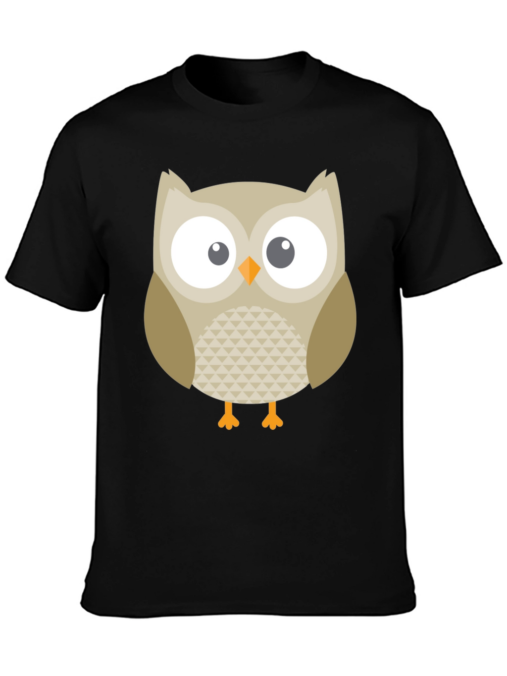 Owl Graphic Tee - Black Cotton Blend Comfort