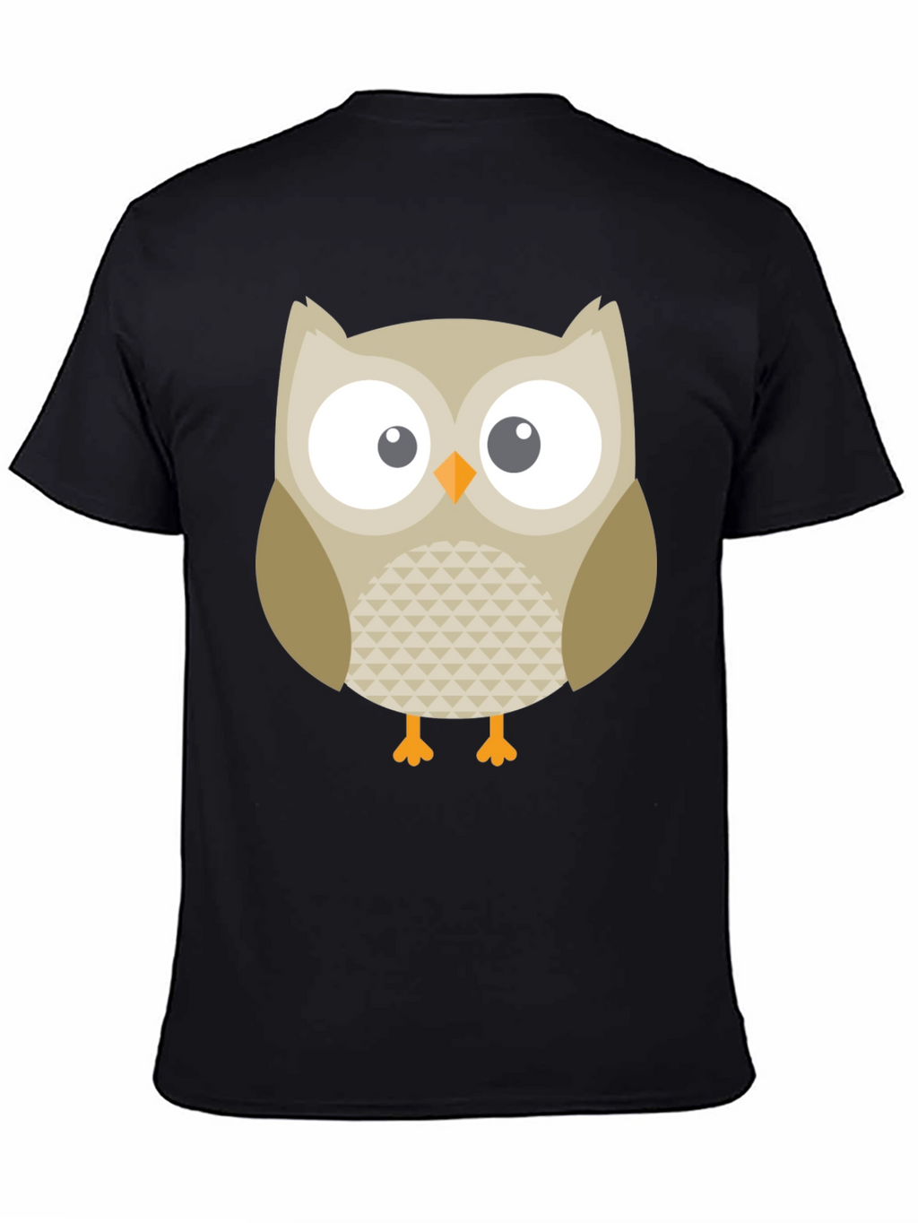 Owl Graphic Tee - Black Cotton Blend Comfort