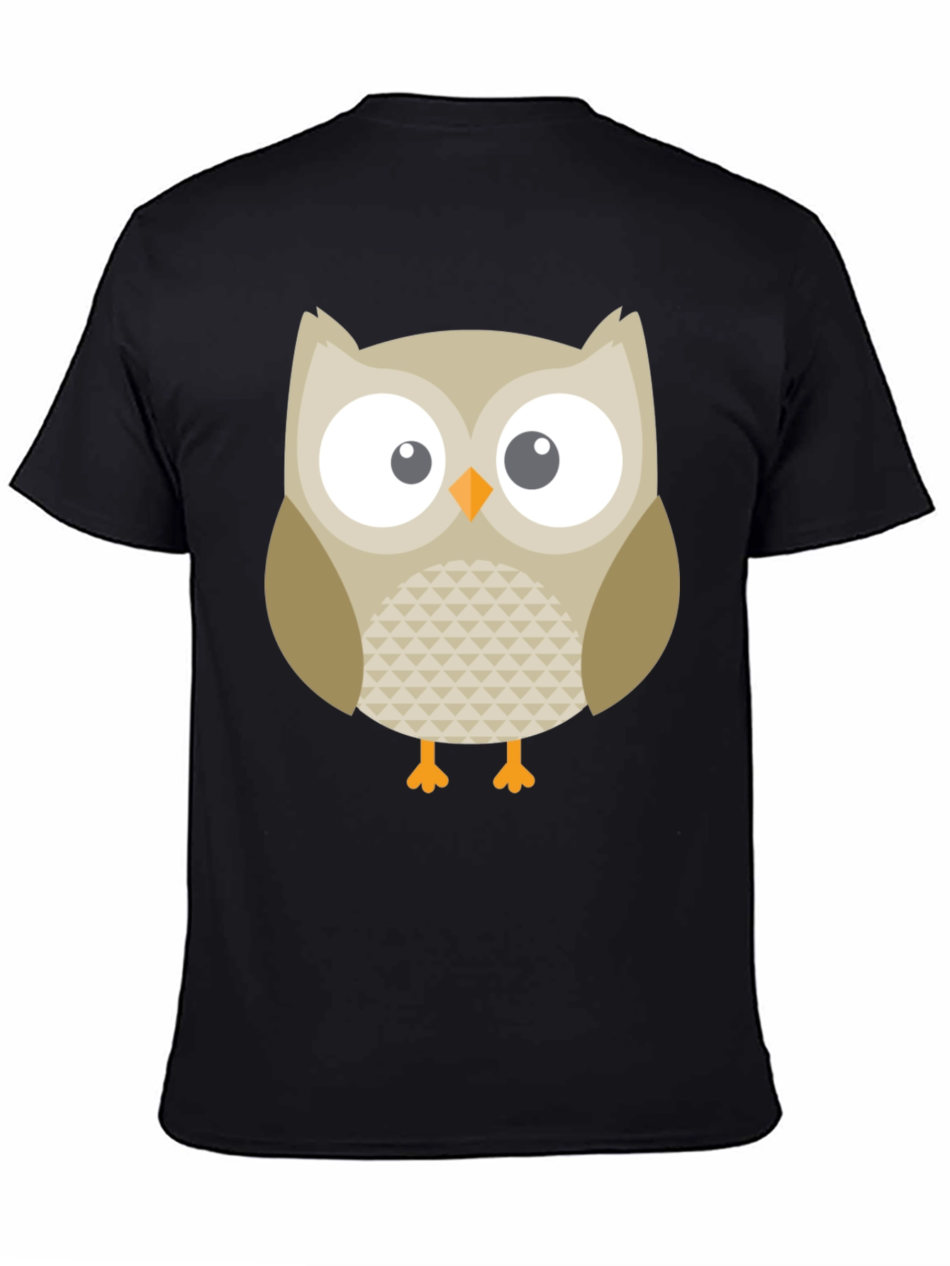 Owl Graphic Tee - Black Cotton Blend Comfort