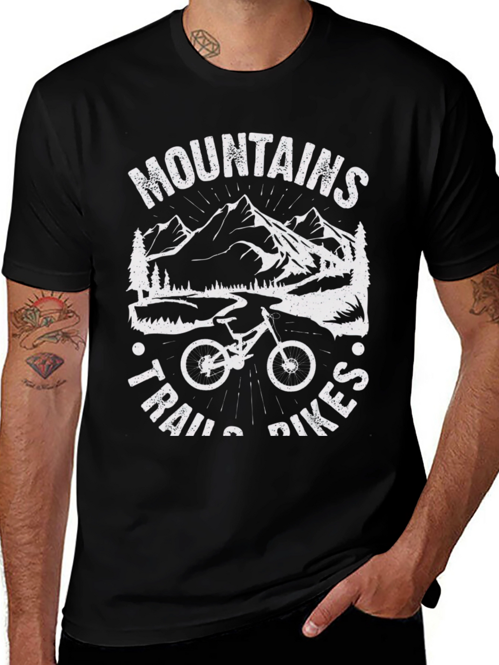 Mountains Trails Bikes T-Shirt