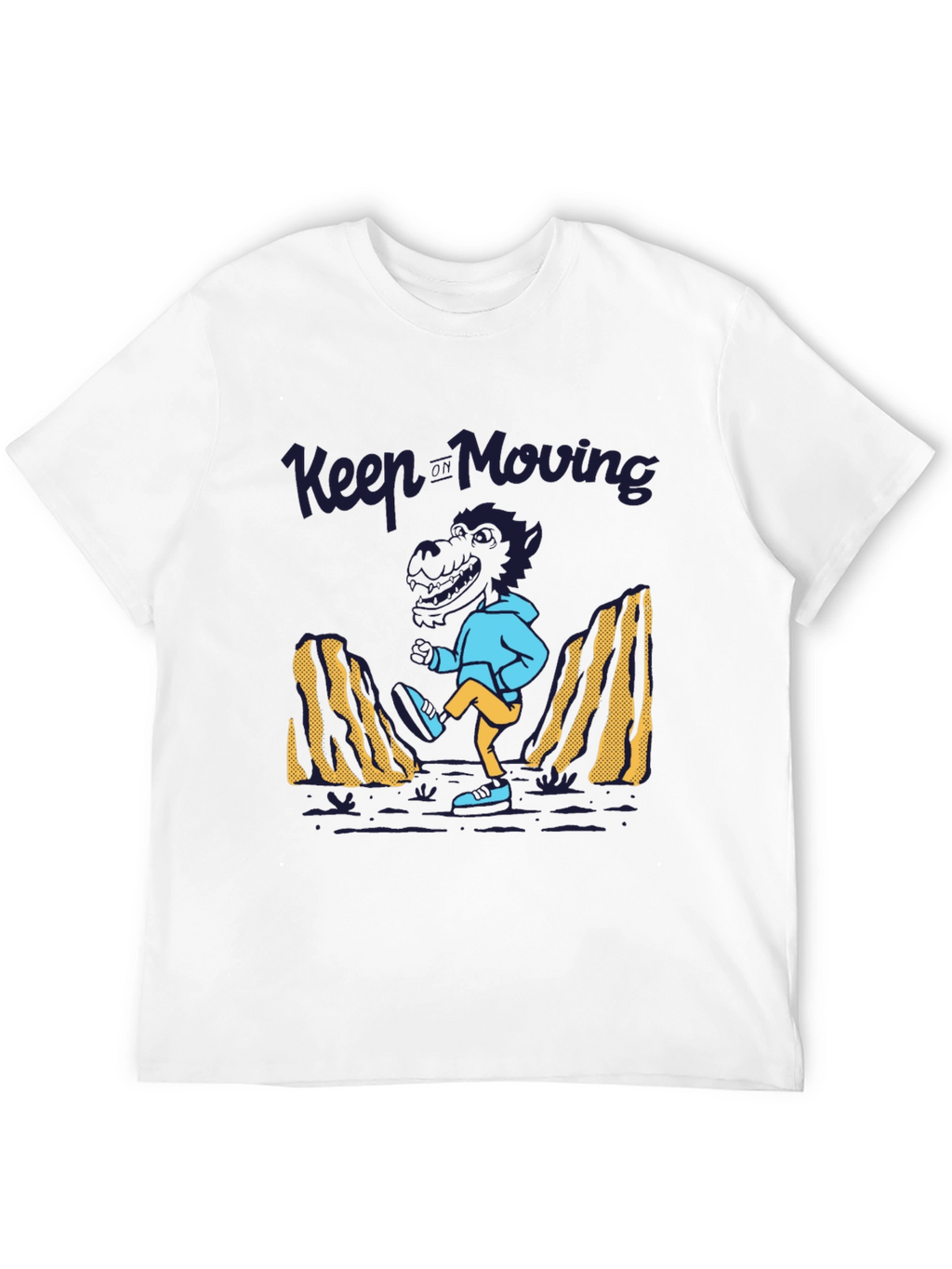 Keep Moving Dinosaur T-Shirt - Black