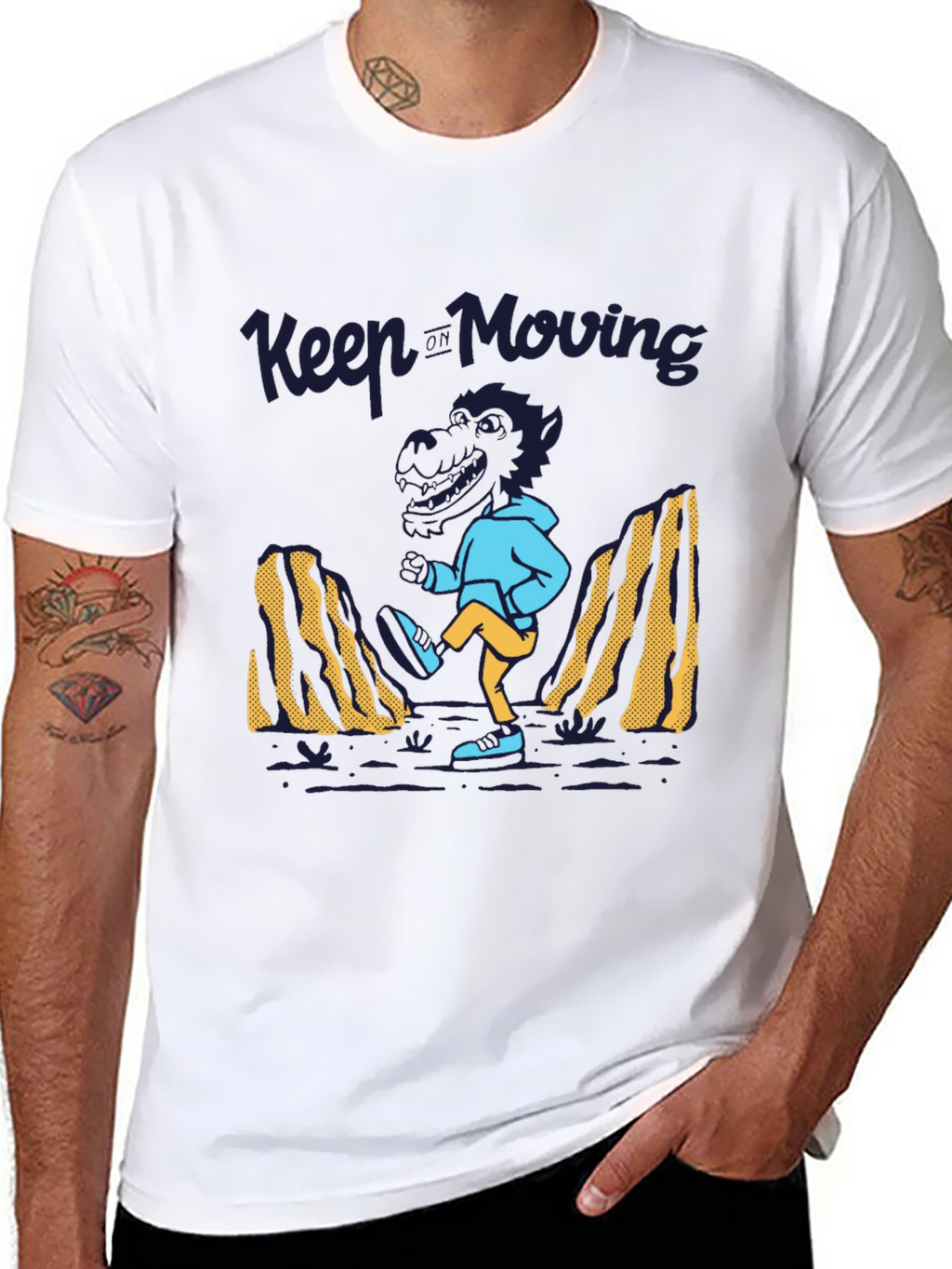 Keep Moving Dinosaur T-Shirt - Black