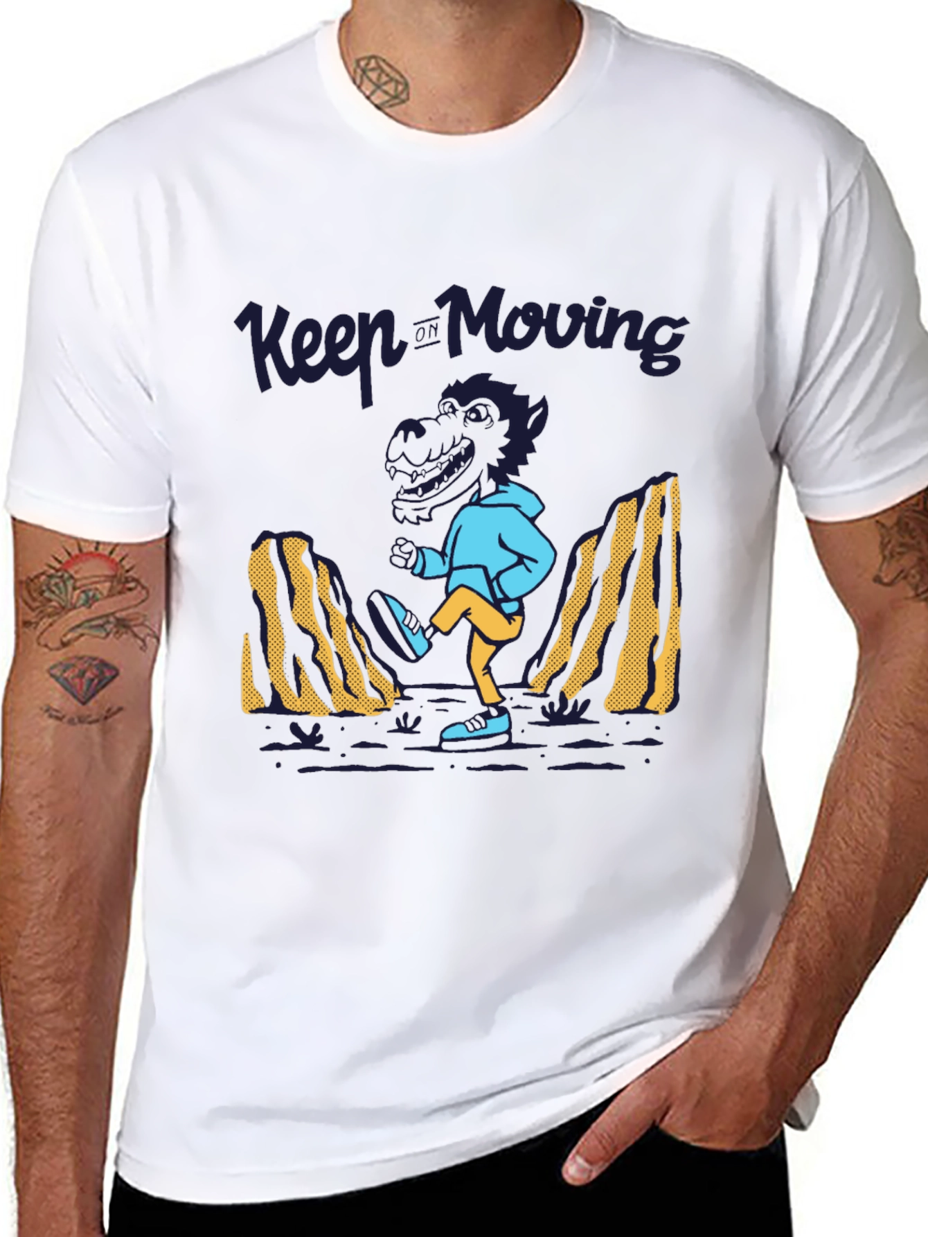 Keep Moving Dinosaur T-Shirt - Black