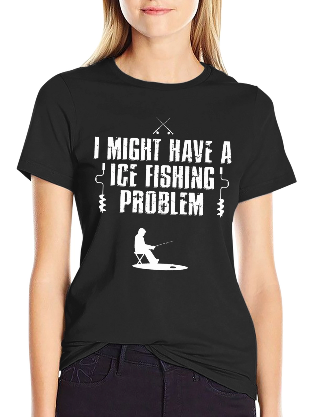Ice Fishing Problem T-Shirt - Funny Angler Tee