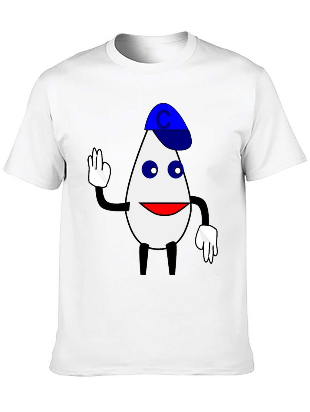 Funny Cartoon Character T-Shirt - Black