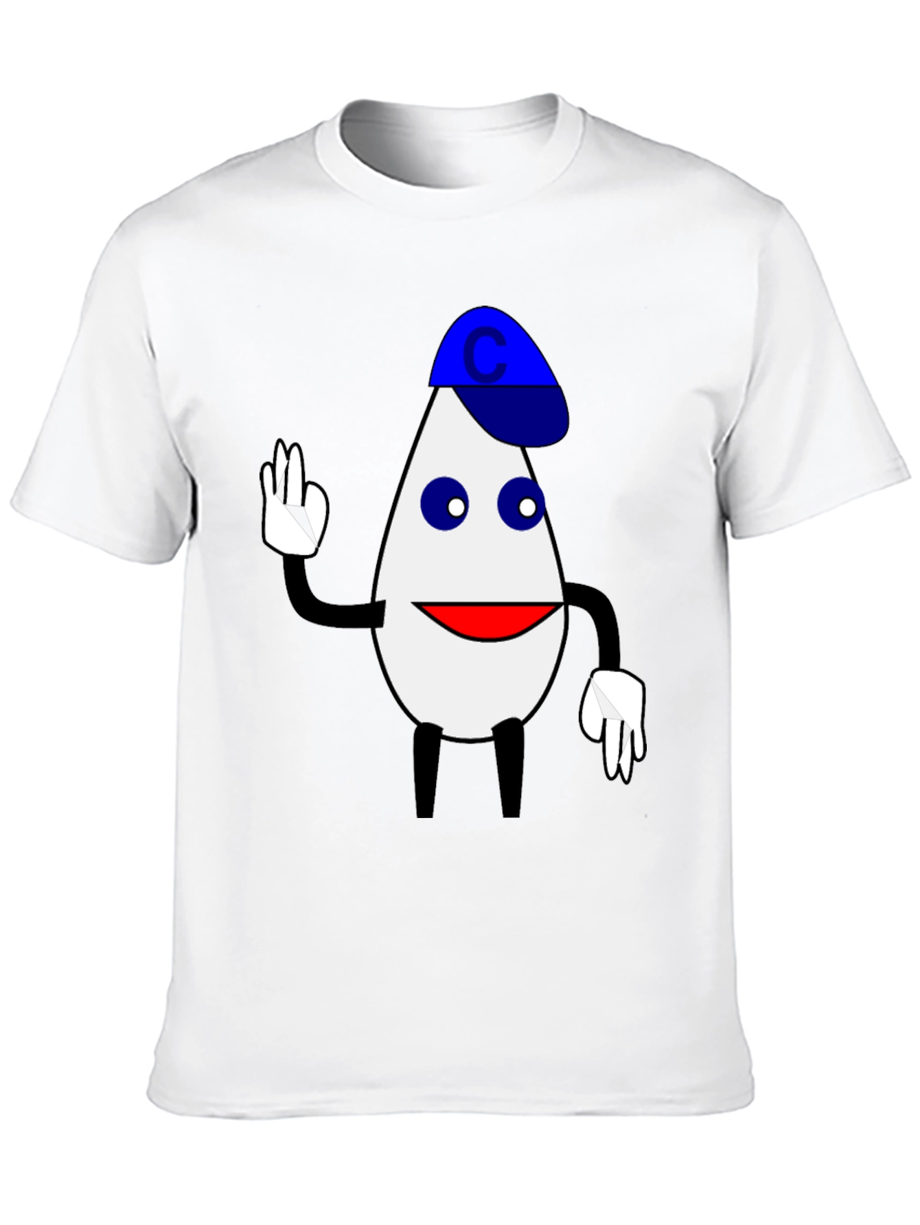 Funny Cartoon Character T-Shirt - Black
