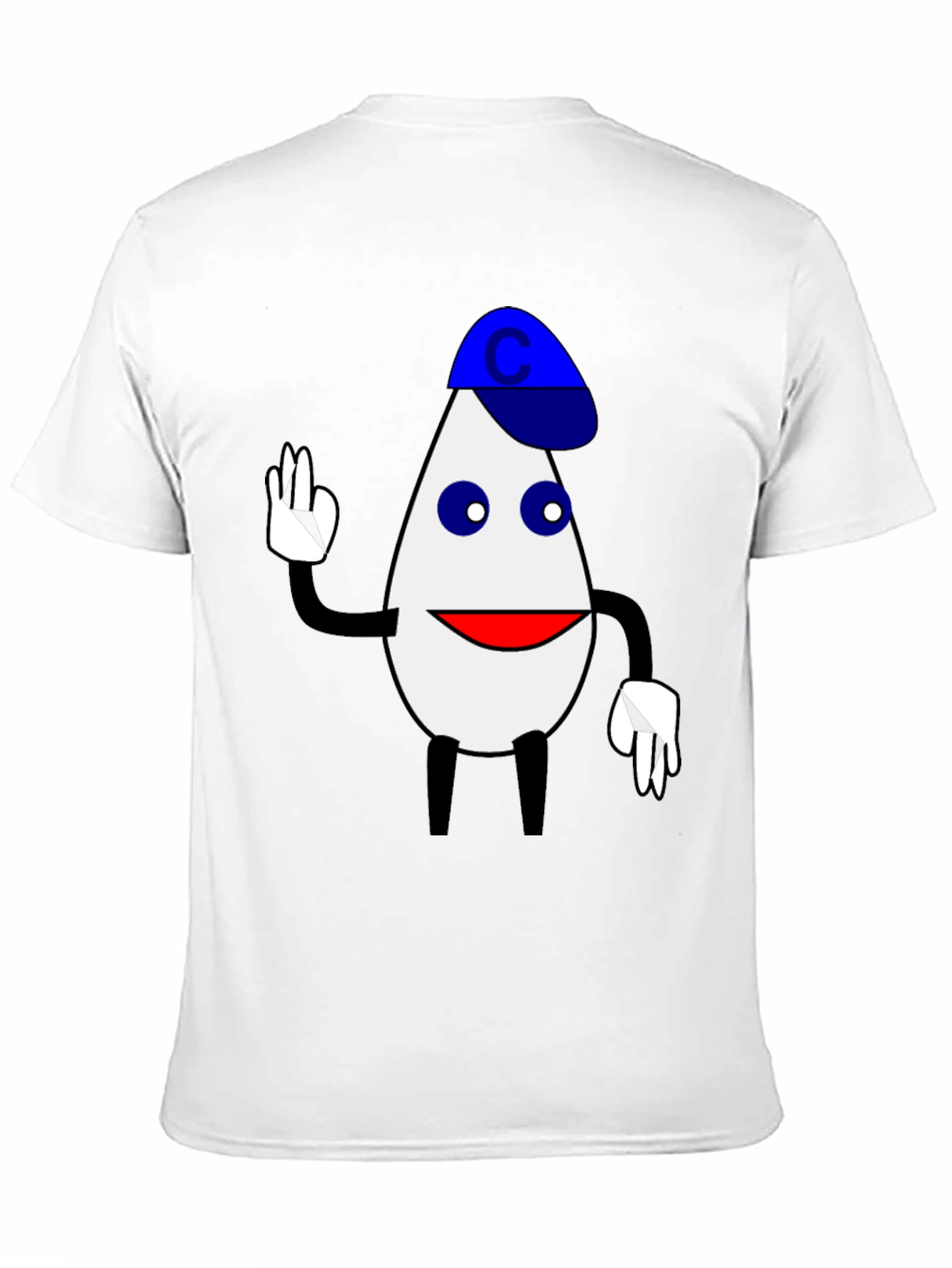 Funny Cartoon Character T-Shirt - Black