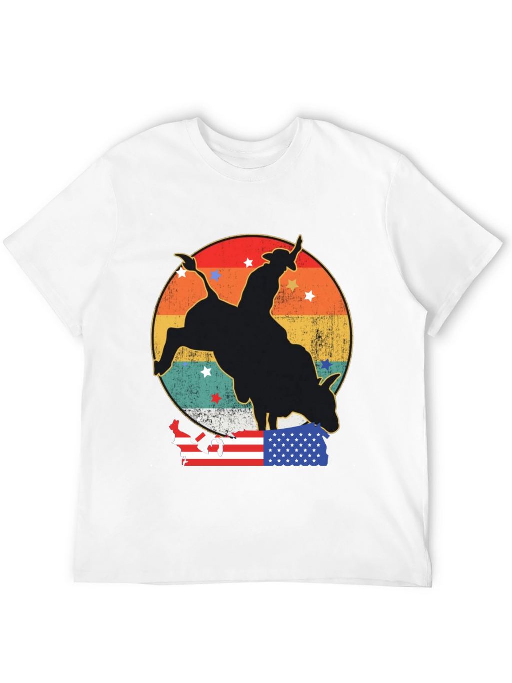 Retro Rodeo Bull Rider Graphic Tee