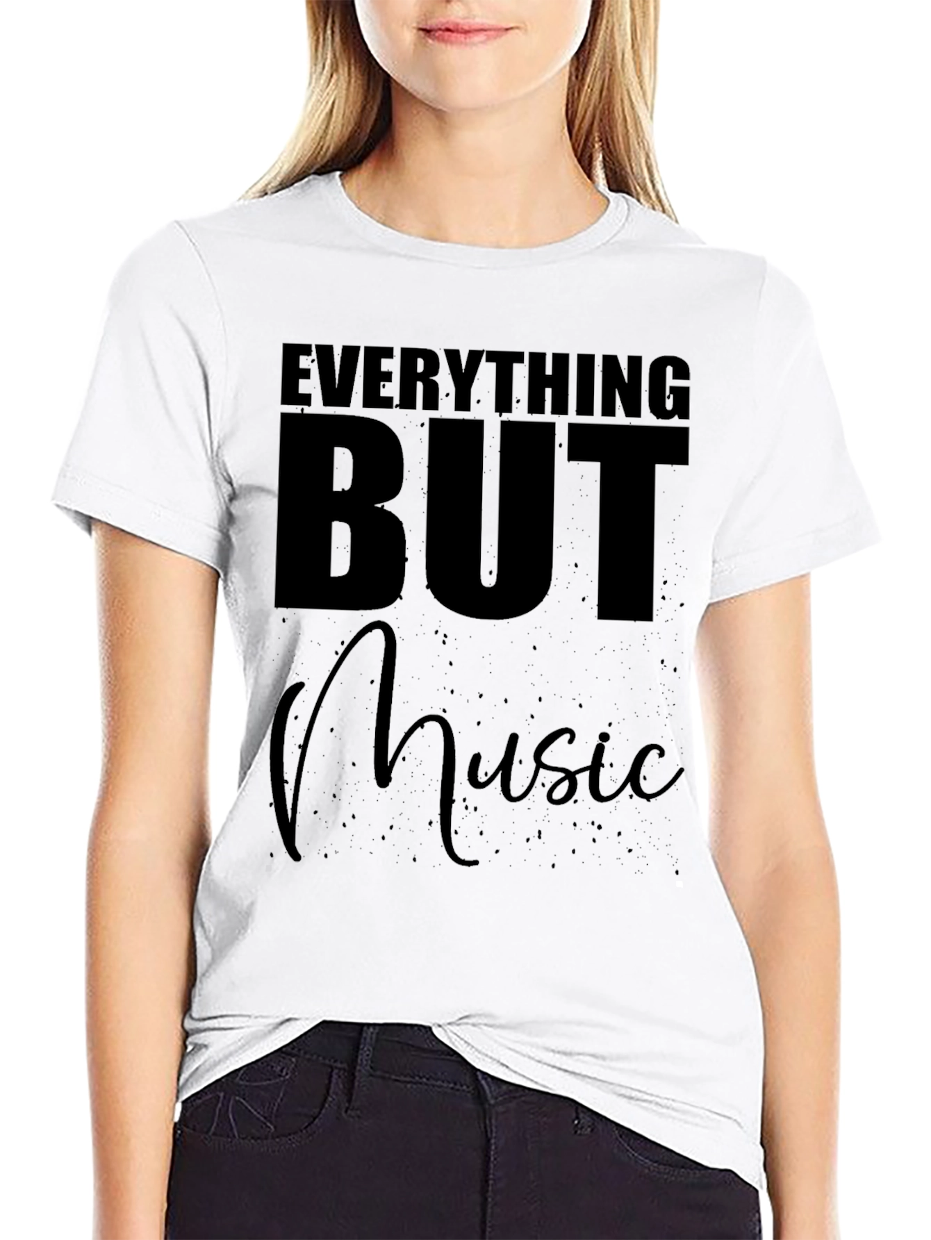 Everything But Music Black T-Shirt