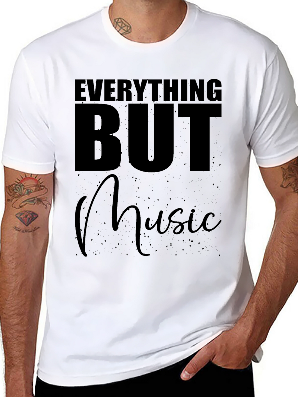 Everything But Music Black T-Shirt
