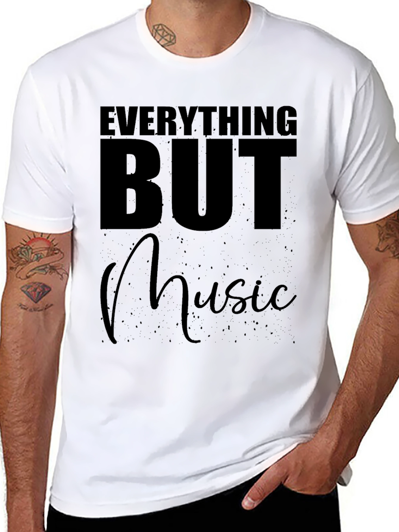 Everything But Music Black T-Shirt