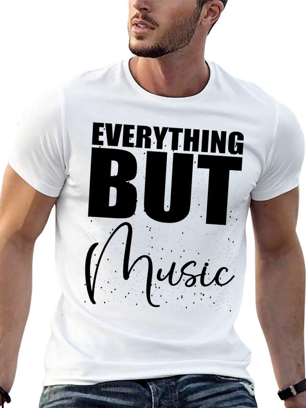 Everything But Music Black T-Shirt