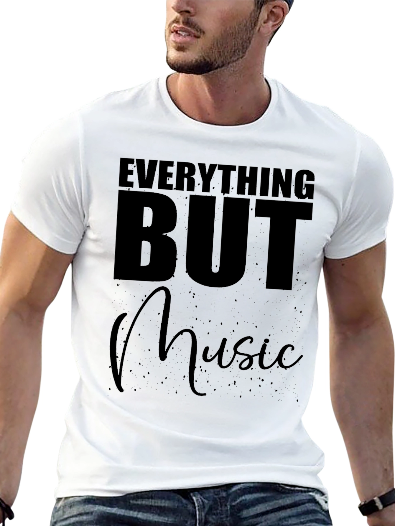 Everything But Music Black T-Shirt