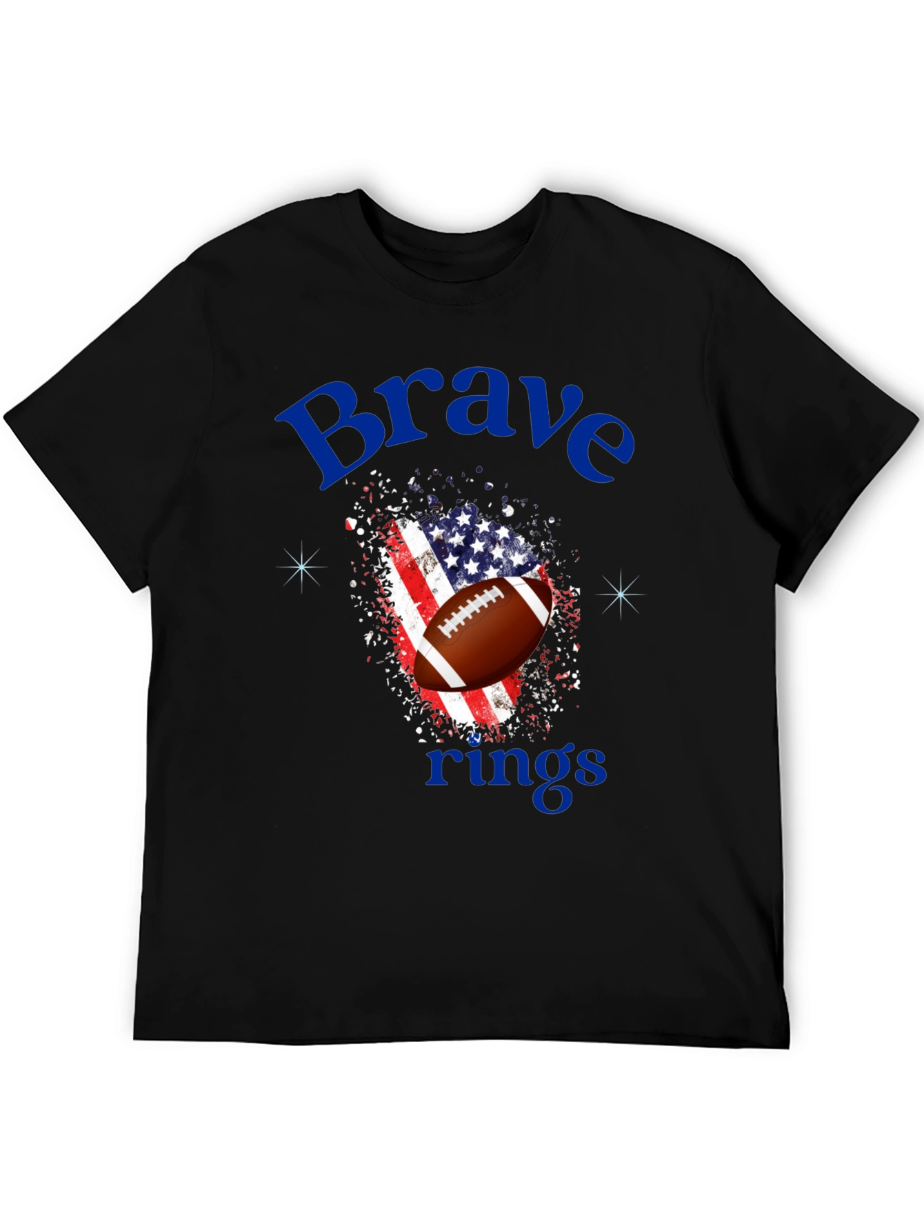 Brave Rings Patriotic Football T-Shirt