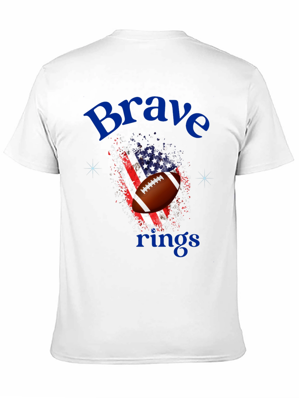 Brave Rings Patriotic Football T-Shirt
