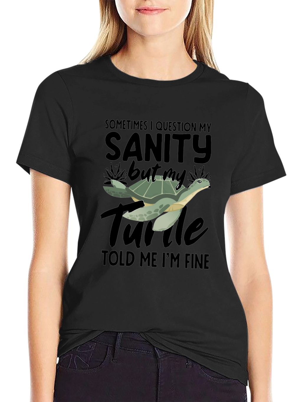 Sanity Turtle T-Shirt - Funny Graphic Tee