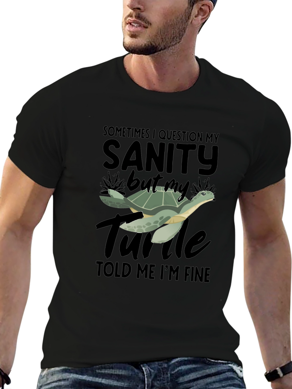 Sanity Turtle T-Shirt - Funny Graphic Tee
