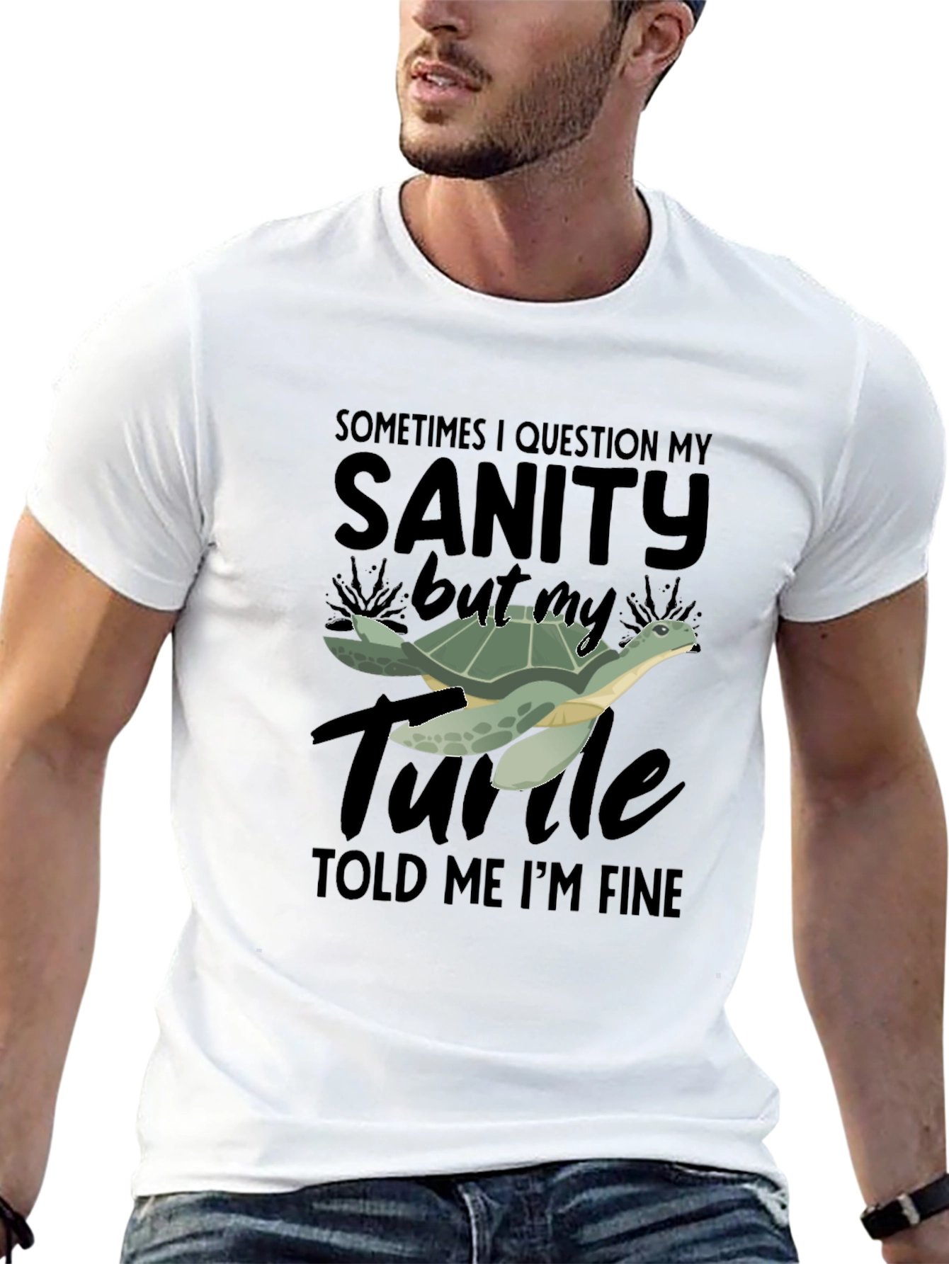 Sanity Turtle T-Shirt - Funny Graphic Tee
