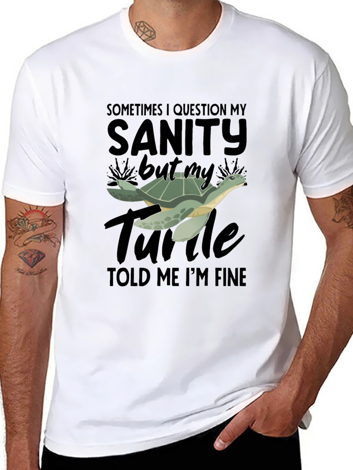 Sanity Turtle T-Shirt - Funny Graphic Tee