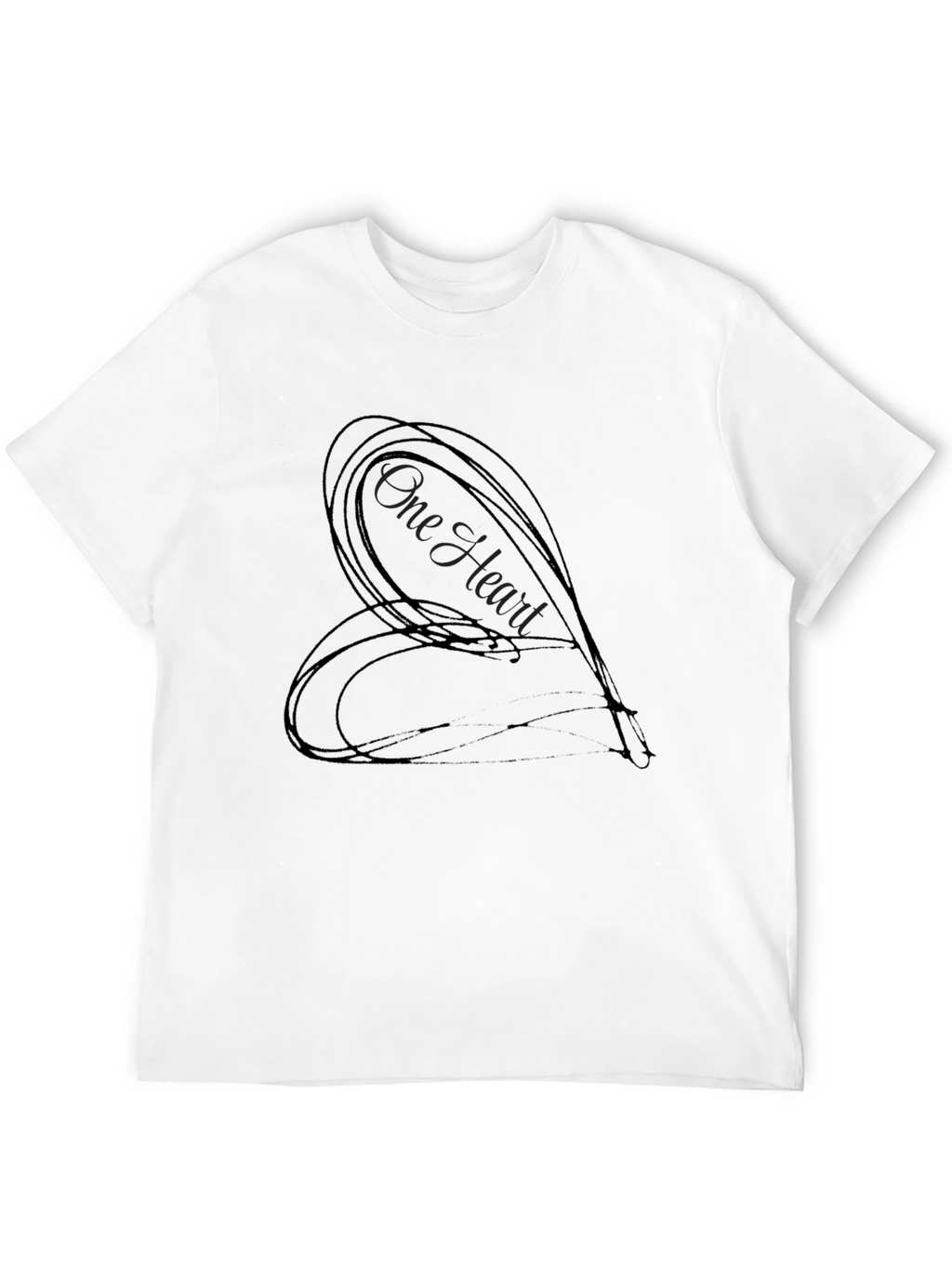 One Heart Graphic Black T-Shirt