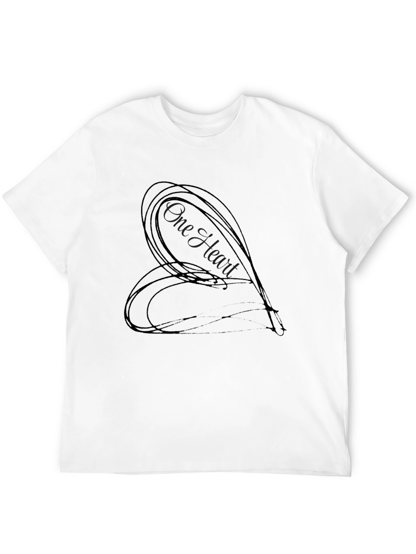 One Heart Graphic Black T-Shirt