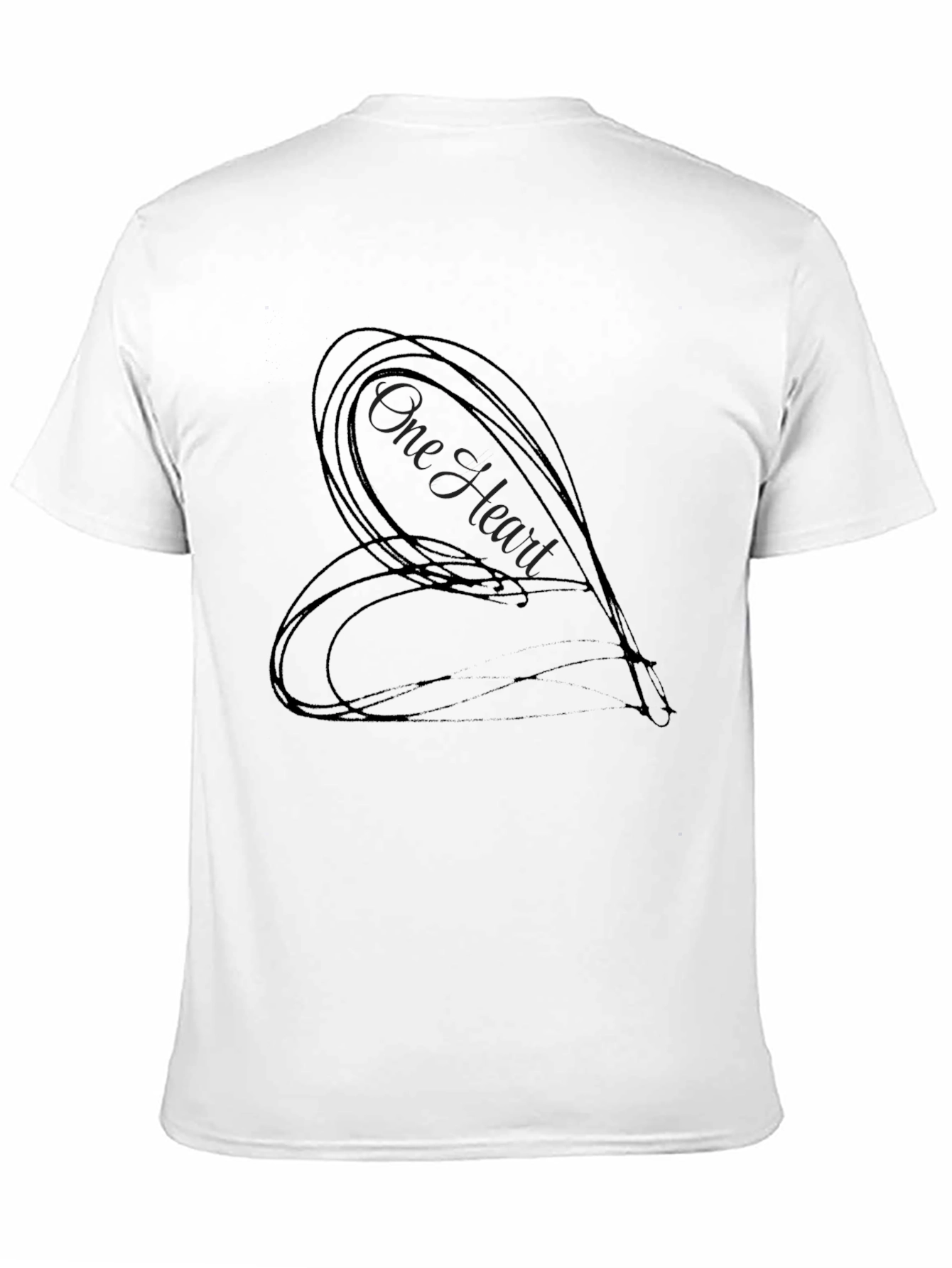 One Heart Graphic Black T-Shirt