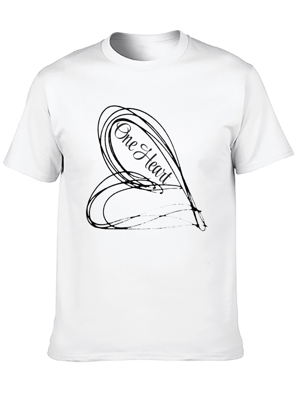One Heart Graphic Black T-Shirt