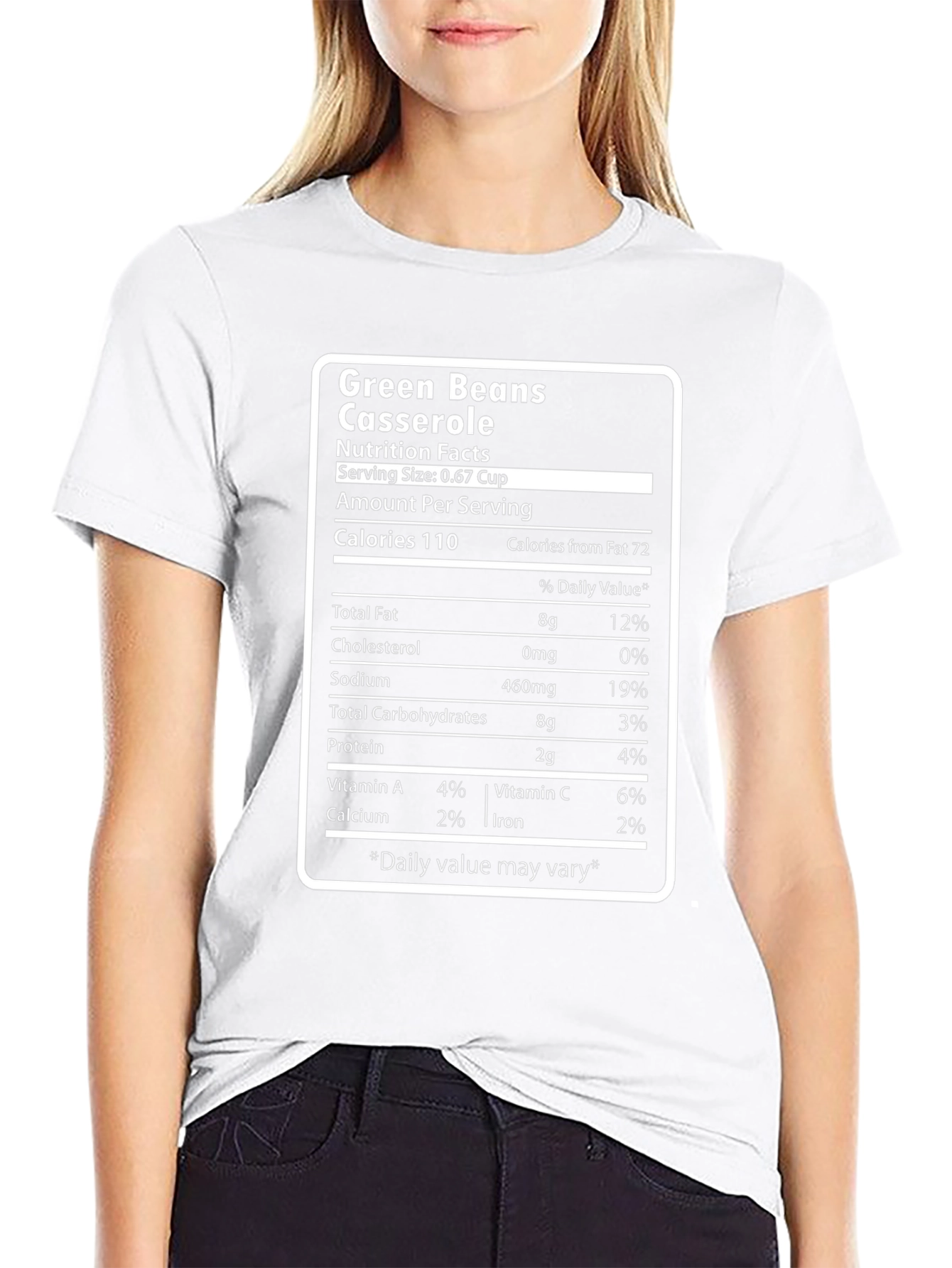 Green Bean Casserole Nutrition Facts Funny T-Shirt