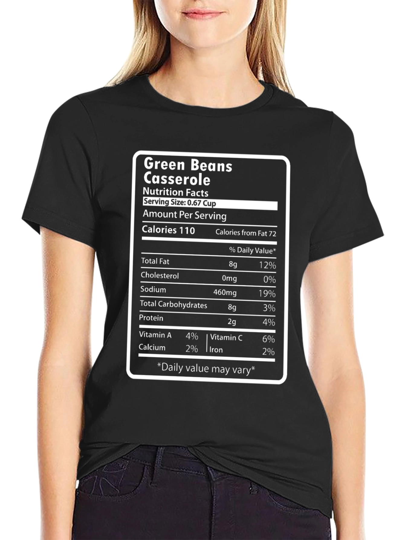 Green Bean Casserole Nutrition Facts Funny T-Shirt
