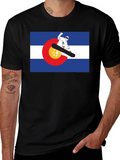 Colorado Flag Snowboarder T-Shirt