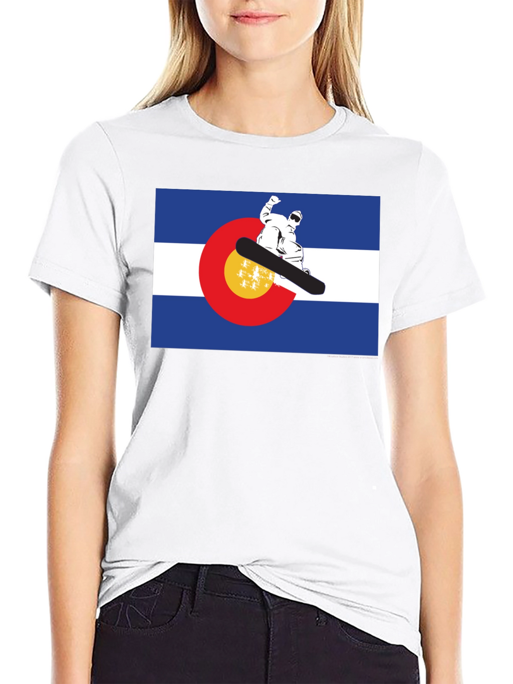 Colorado Flag Snowboarder T-Shirt