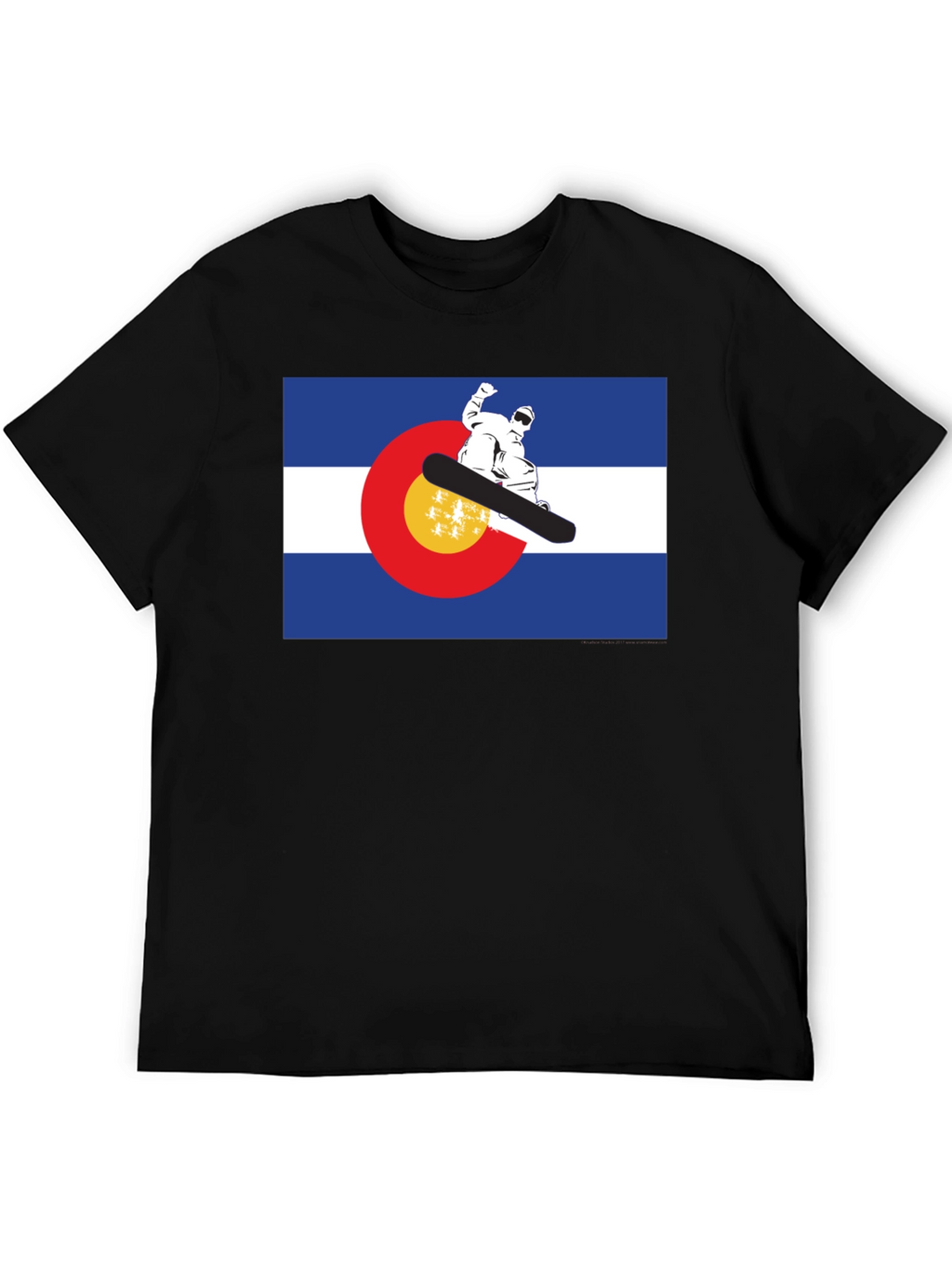 Colorado Flag Snowboarder T-Shirt