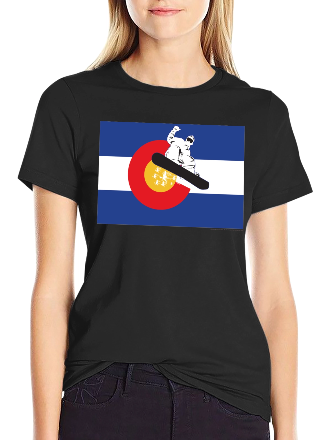 Colorado Flag Snowboarder T-Shirt