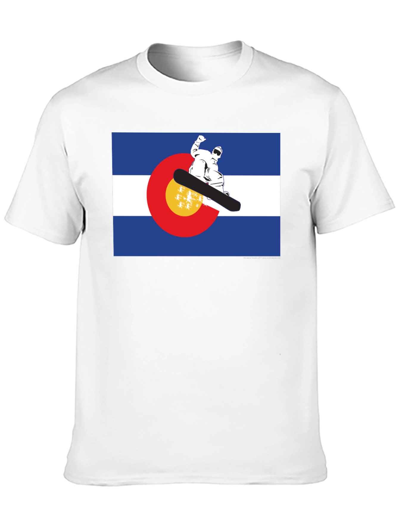 Colorado Flag Snowboarder T-Shirt