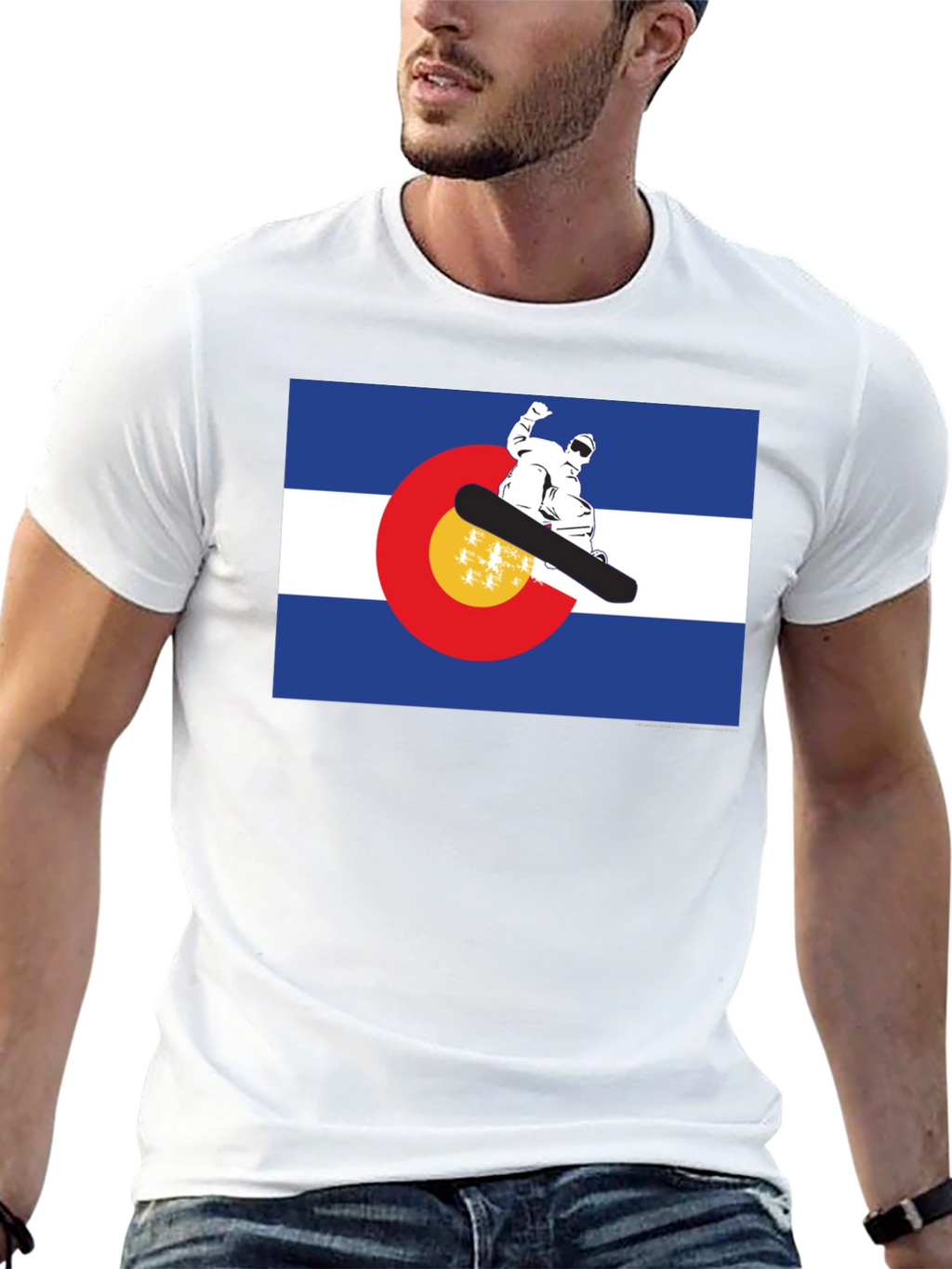Colorado Flag Snowboarder T-Shirt