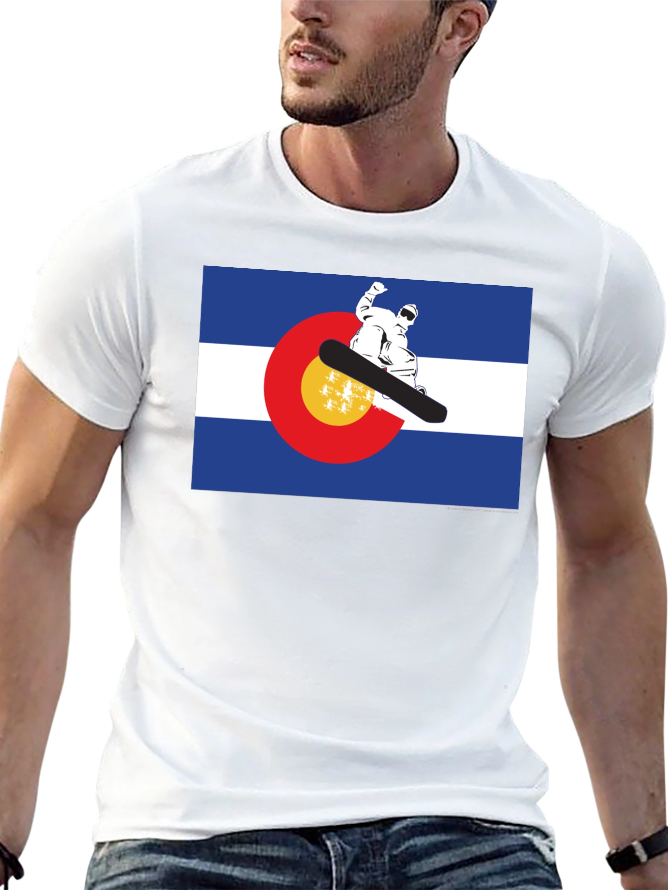Colorado Flag Snowboarder T-Shirt