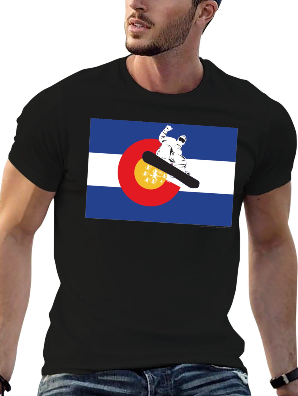 Colorado Flag Snowboarder T-Shirt