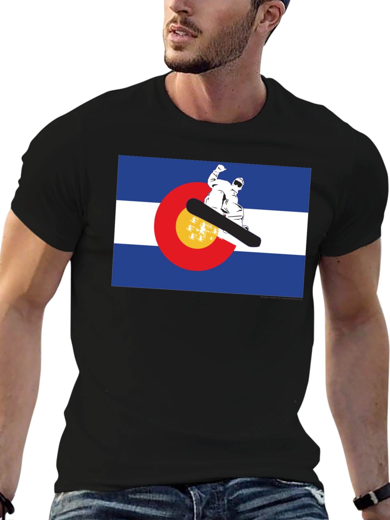 Colorado Flag Snowboarder T-Shirt
