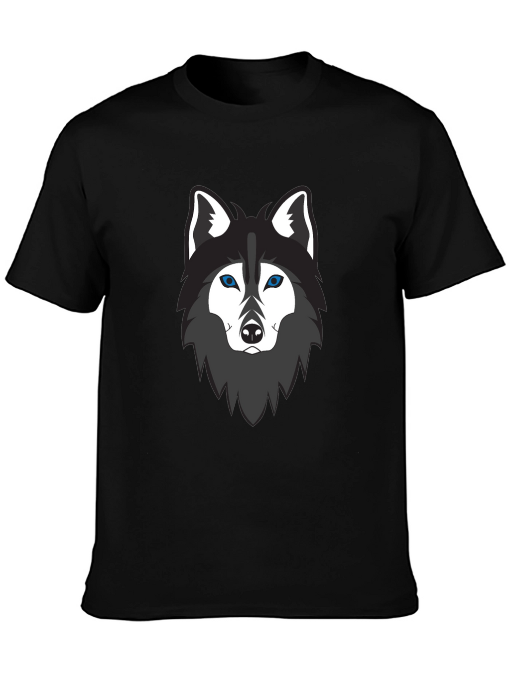 Cool Wolf Graphic T-Shirt - Mens Black Tee