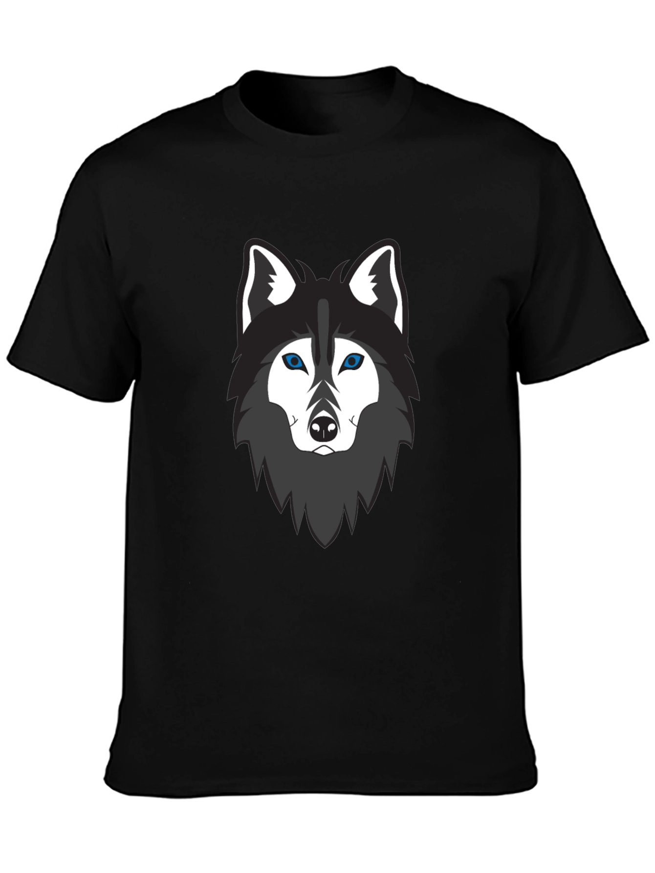 Cool Wolf Graphic T-Shirt - Mens Black Tee