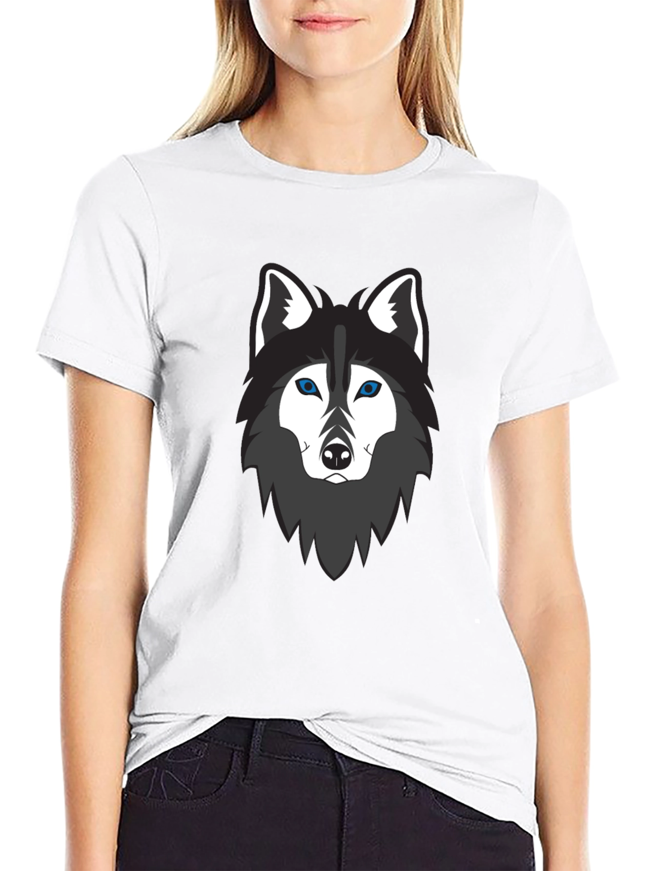 Cool Wolf Graphic T-Shirt - Mens Black Tee