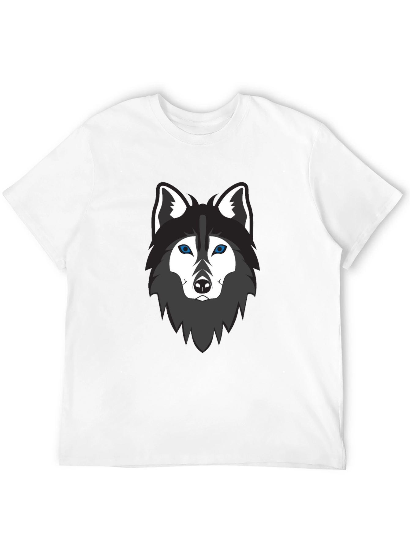 Cool Wolf Graphic T-Shirt - Mens Black Tee