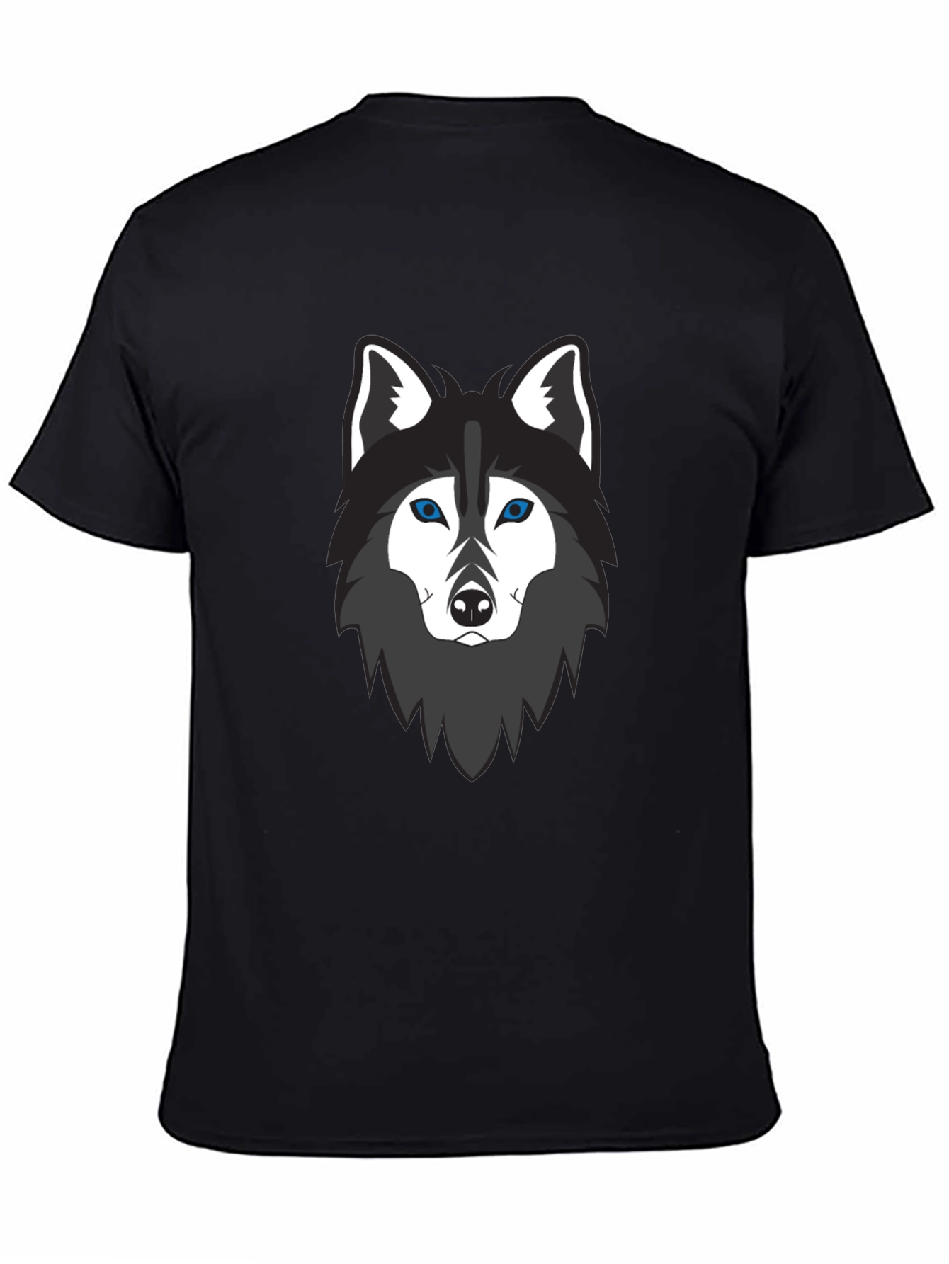 Cool Wolf Graphic T-Shirt - Mens Black Tee