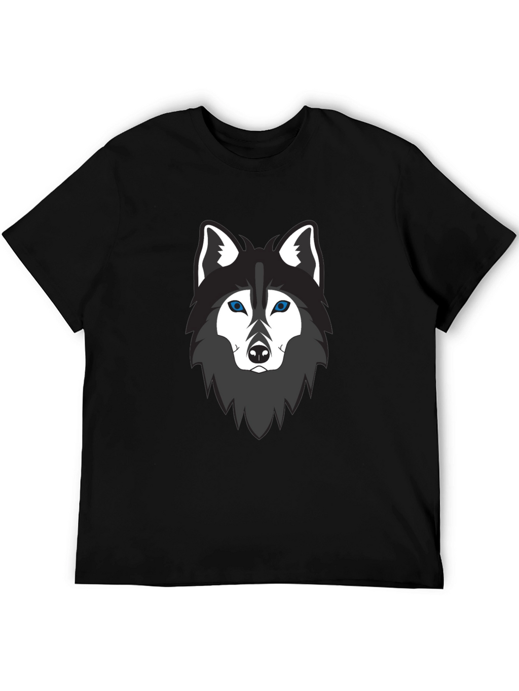 Cool Wolf Graphic T-Shirt - Mens Black Tee
